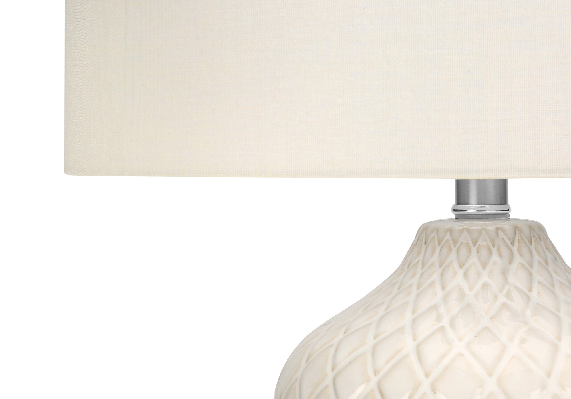 MN-419707    Lighting, 25"H, Table Lamp, Cream Ceramic, Ivory / Cream Shade, Transitional