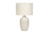 MN-419707    Lighting, 25"H, Table Lamp, Cream Ceramic, Ivory / Cream Shade, Transitional