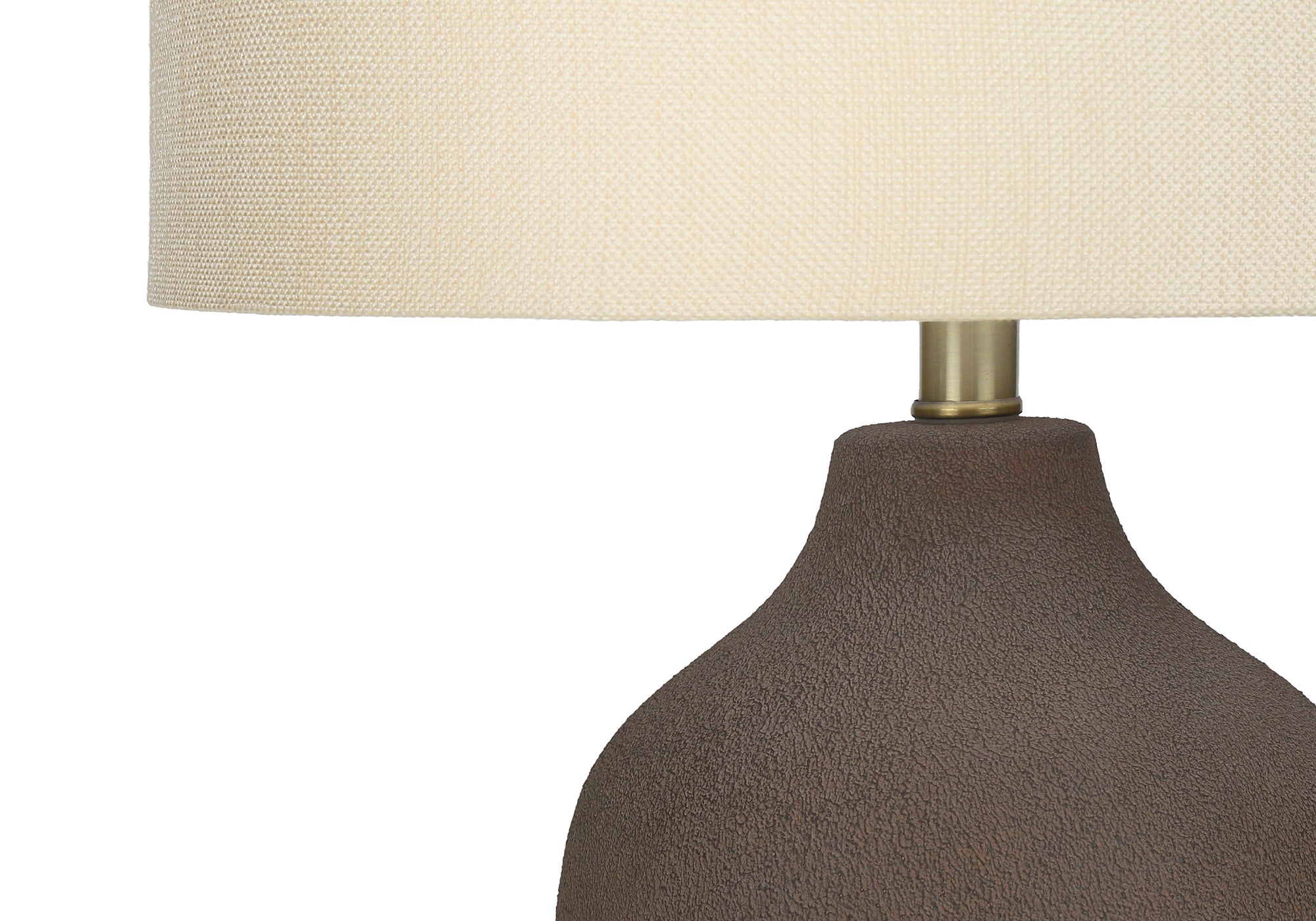 MN-439709    Lighting, 27"H, Table Lamp, Grey Ceramic, Beige Shade, Contemporary
