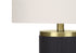 MN-449710    Lighting, 24"H, Table Lamp, Black Concrete, Ivory / Cream Shade, Modern