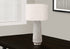 MN-469712    Lighting, 29"H, Table Lamp, Grey Resin, Ivory / Cream Shade, Modern