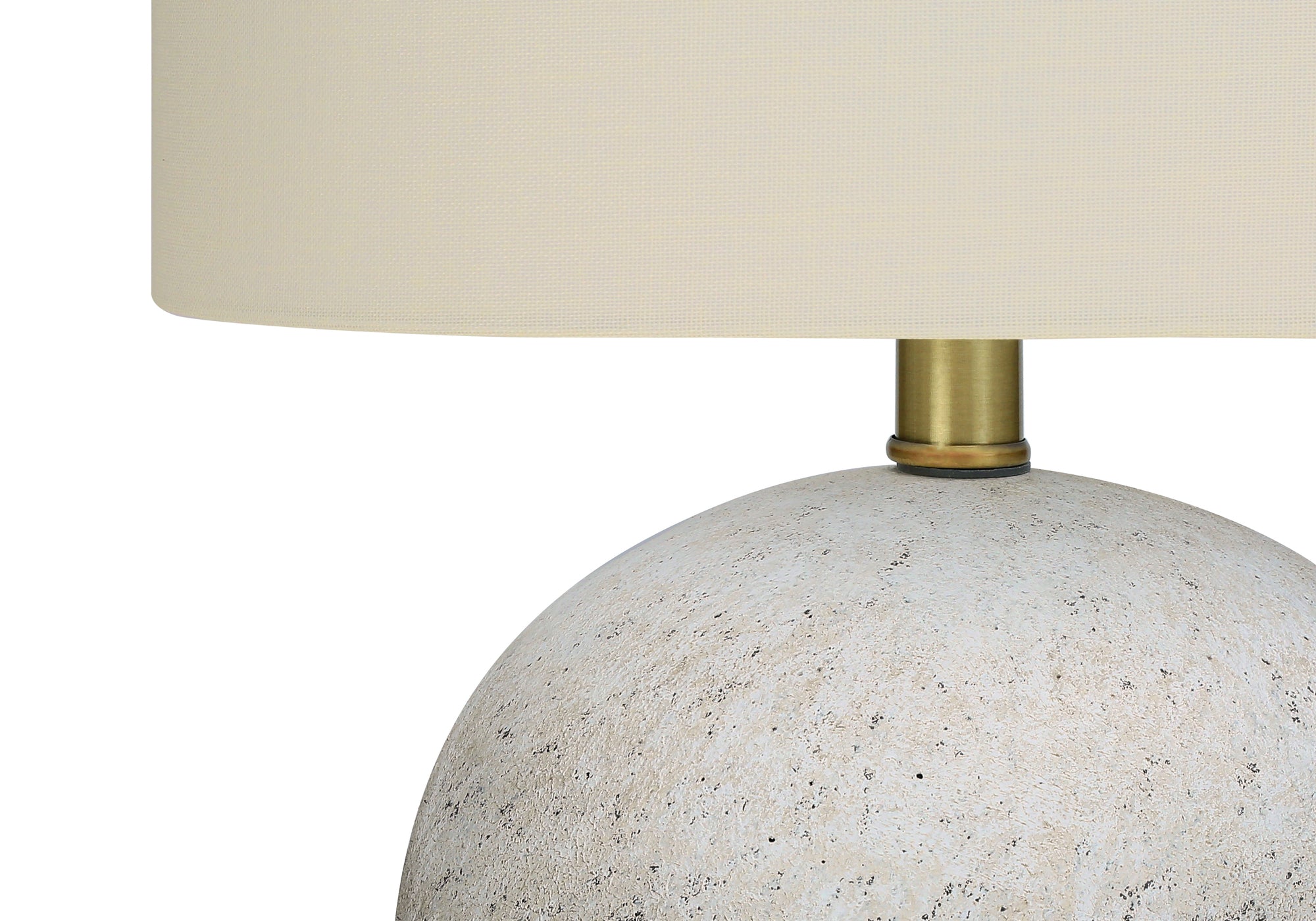 MN-519717    Lighting, 20"H, Table Lamp, Grey Concrete, Ivory / Cream Shade, Contemporary