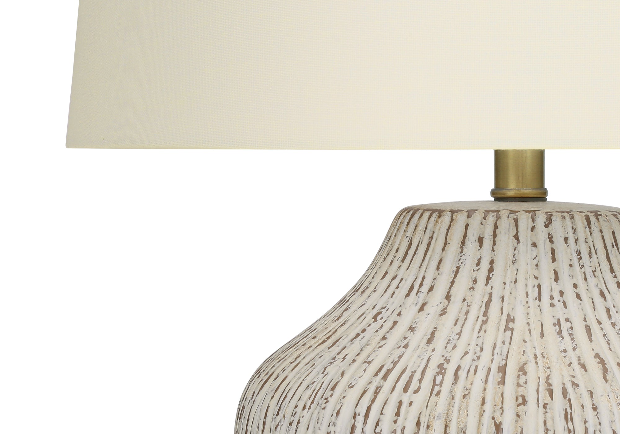 MN-539719    Lighting, 26"H, Table Lamp, Cream Ceramic, Ivory / Cream Shade, Transitional