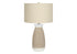 MN-589724    Lighting, 27"H, Table Lamp, Cream Ceramic, Beige Shade, Contemporary