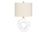 MN-619727    Lighting, 25"H, Table Lamp, Cream Resin, Ivory / Cream Shade, Modern