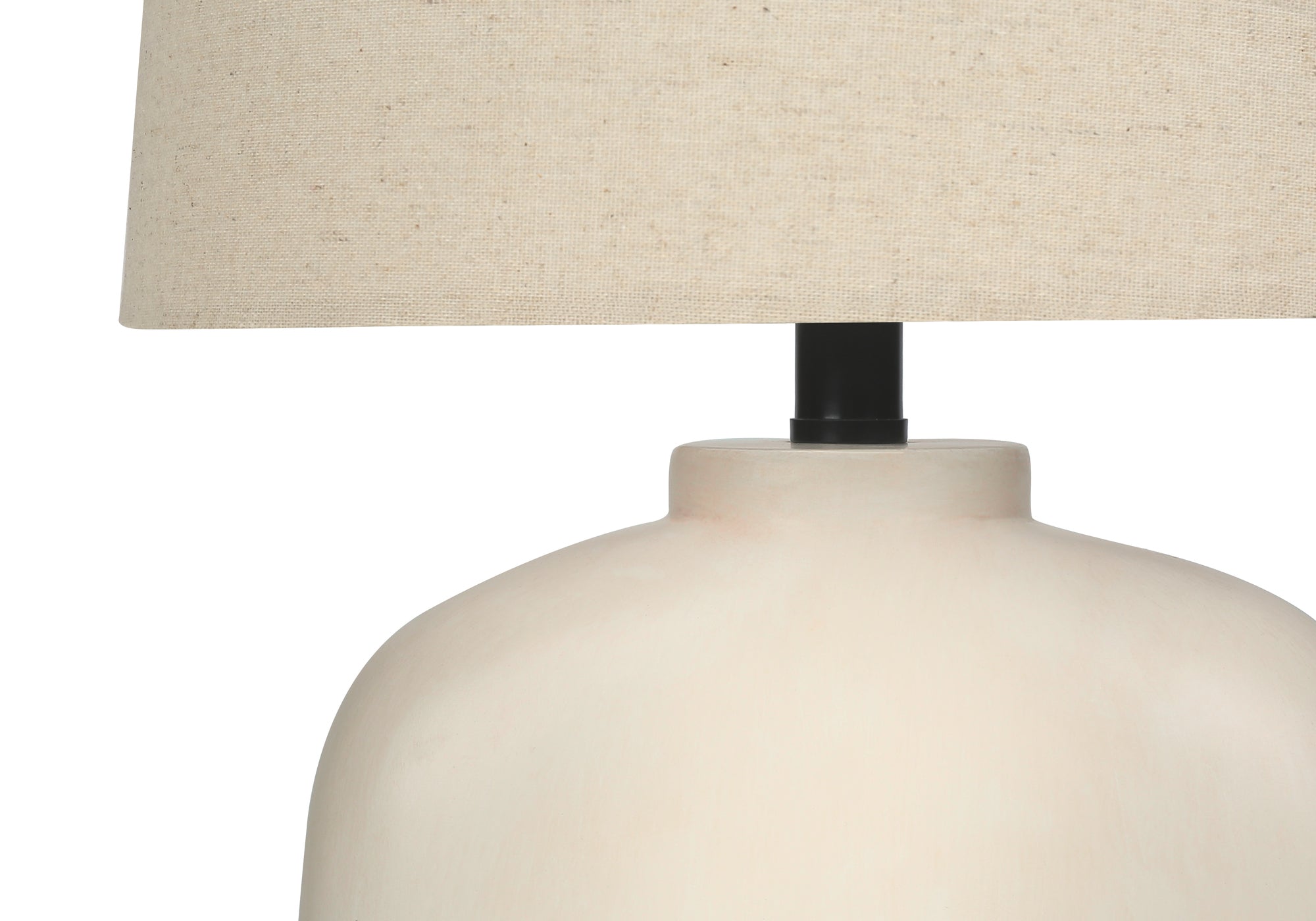 MN-629728    Lighting, 25"H, Table Lamp, Cream Resin, Beige Shade, Modern