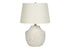 MN-649730    Lighting, 20"H, Table Lamp, Cream Concrete, Ivory / Cream Shade, Modern