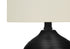MN-729739    Lighting, 17"H, Table Lamp, Black Ceramic, Ivory / Cream Shade, Transitional