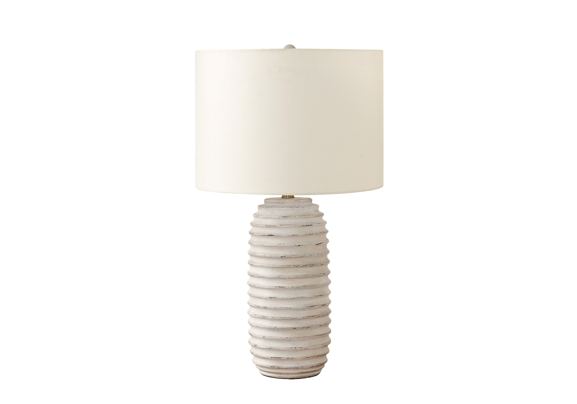 MN-759742    Lighting, 28"H, Table Lamp, Cream Resin, Ivory / Cream Shade, Transitional