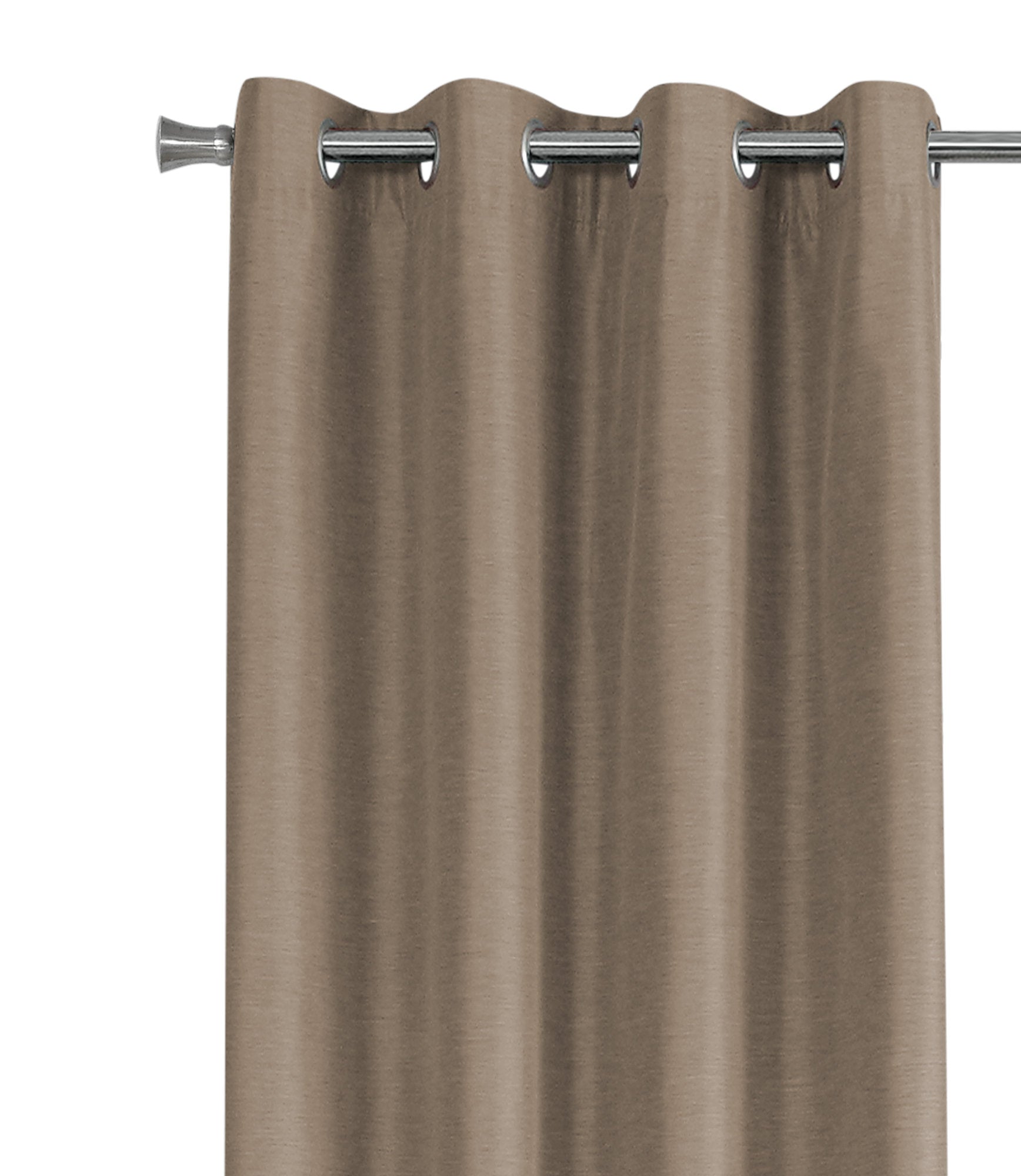 MN-999838    Curtain Panel, 2Pcs Set, 54"W X 84"L, 100% Blackout, Grommet, Living Room, Bedroom, Kitchen, Thermal Insulation Fabric, Polyester Full Light Blocking Fabric, Brown, Contemporary, Modern