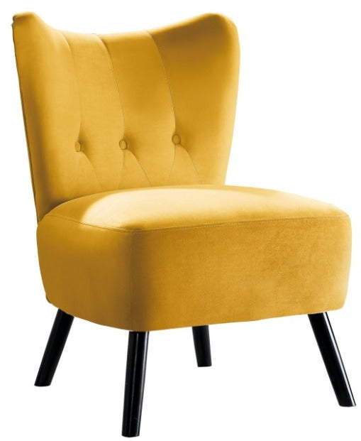 Accent Chair in Yellow Velvet MZ-441166