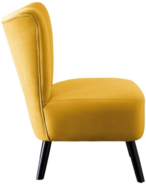 Accent Chair in Yellow Velvet MZ-441166