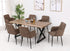 5Pc or 7Pc Dining Set - Live Edge Table with Black X Legs  T-1811 | C-1835