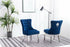 Velvet Dining Chair - Blue and Chrome   C-1252