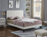 Bed - White Vinyl Bed with Vertical Tufting IF-5362