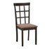 Chair only - Brown Fabric Seat with Espresso Legs C-1010