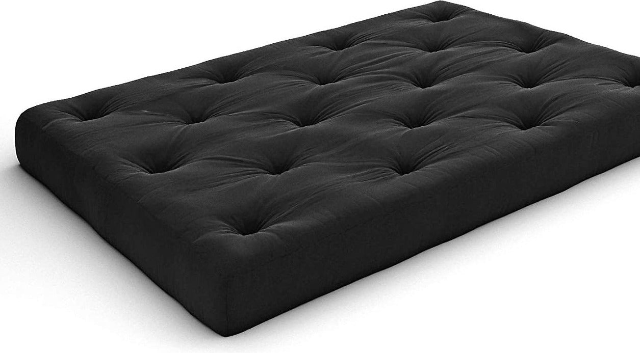 Futon with Espresso Wooden Arms and Black Metal Frame  IF-237