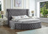 Bed - Round style with Grey Velvet and Storage  IF-5770