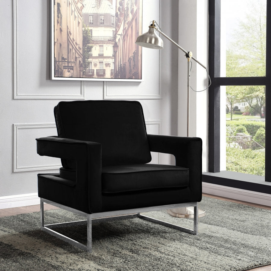 Accent Chair - Black Velvet  IF-6851