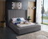 Bed - Grey Velvet with Storage Benches  IF-5720